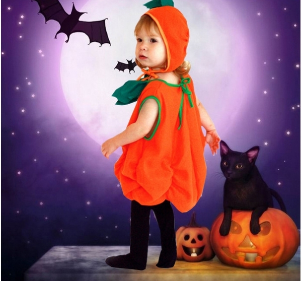 Fantasia Infantil Abobora Menino + abóbora / Halloween - Tamanho G