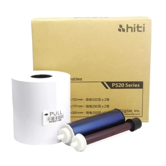 Pack Papier Et Ruban HiTi P520 - Format 6x8 (15x20 Cm) Pour P520/525L - NEUF