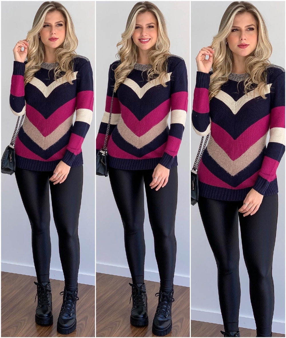 Blusa tricot hot sale inverno 2019