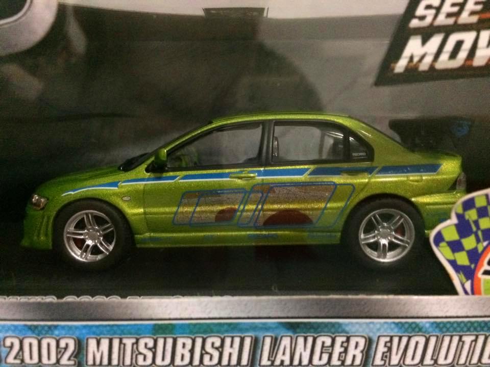 Jada Toys 1:32 Mitsubishi Lancer EVO – Brian's Auto Aus Fast & Furious – Grün, 12,7 Cm
