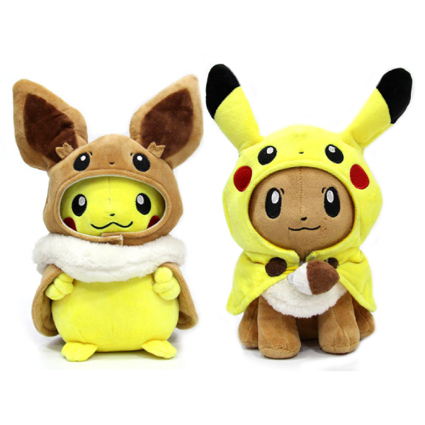 Pikachu E Eevee - Pelúcia Pokemon Pronta Entrega