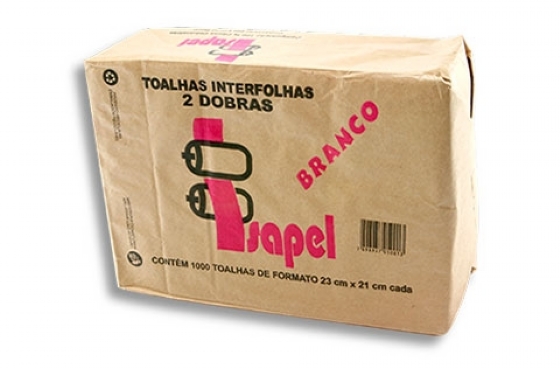 Toalha Interfolha Isapel Branco c/ 1000 Folhas