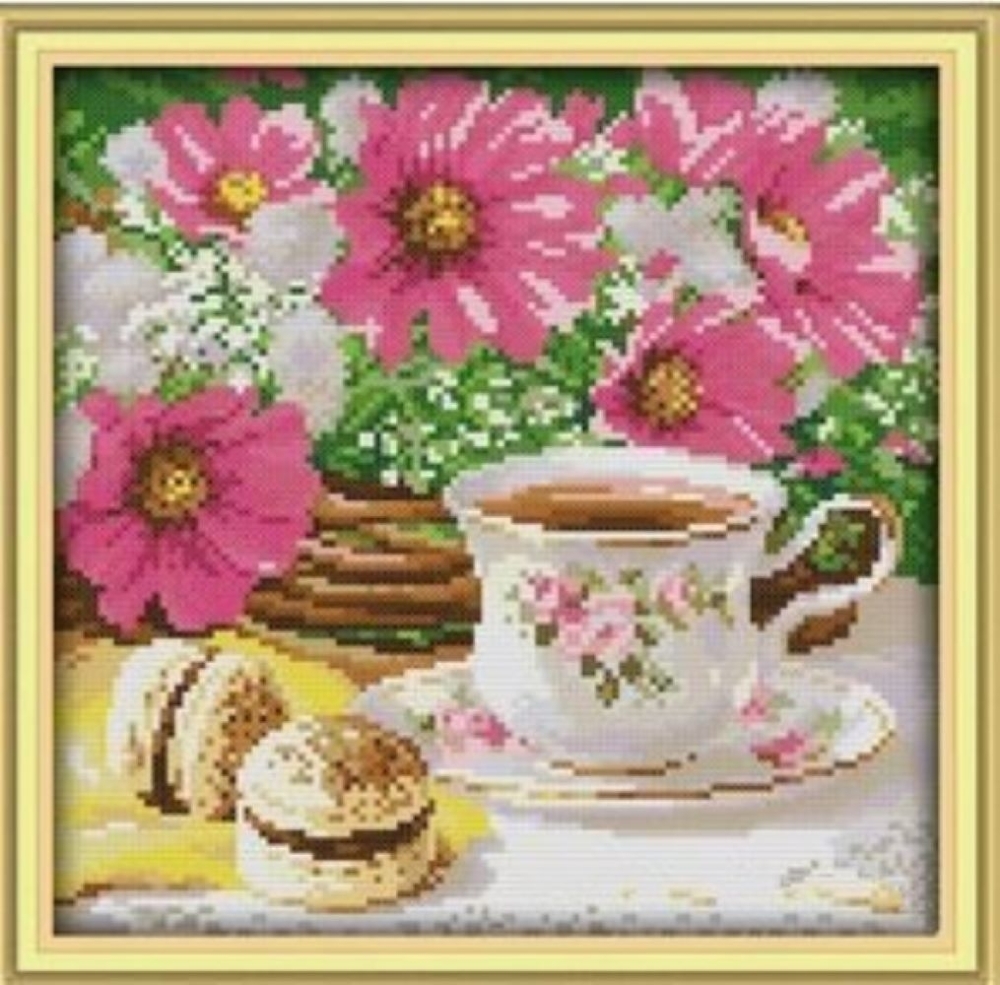 [18441] Pintura com Linhas - Afternoon Tea - 36x36 cm