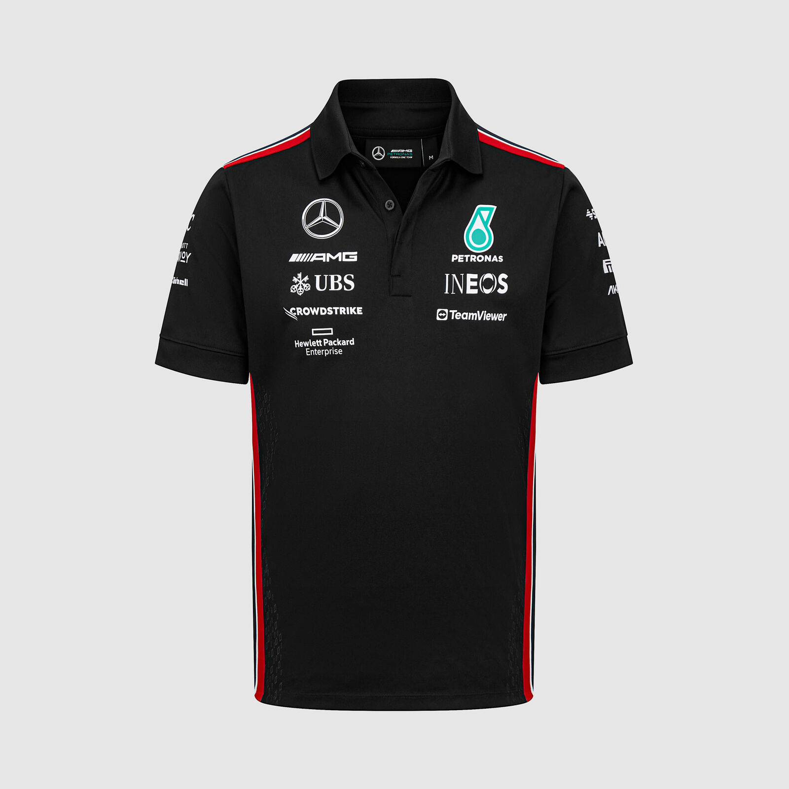 Nova Camisa Pólo Mercedes AMG Petronas F1 Team 2023 - Preta