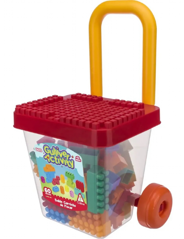 Pecinhas Grandes Montar Encaixar Rodinha Brinquedo Educativo - R$ 69,9