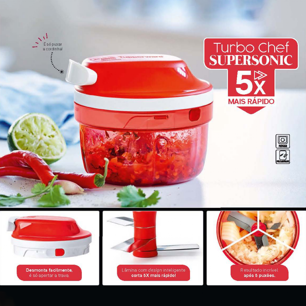 Turbo Chef Supersonic Vermelho Tupperware® 300 ml