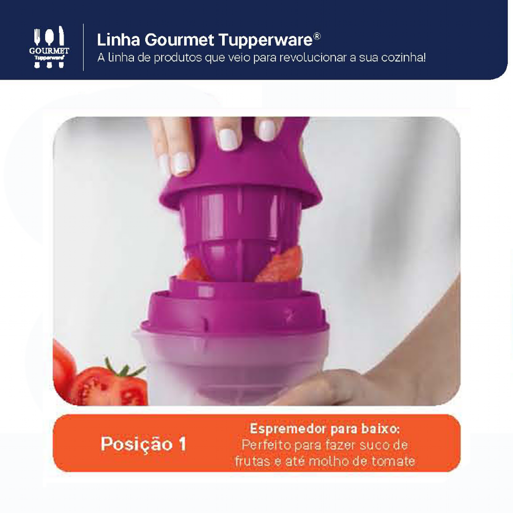 Tupperware Espremedor de Frutas Plus 300ml Roxo - Loja Chefe