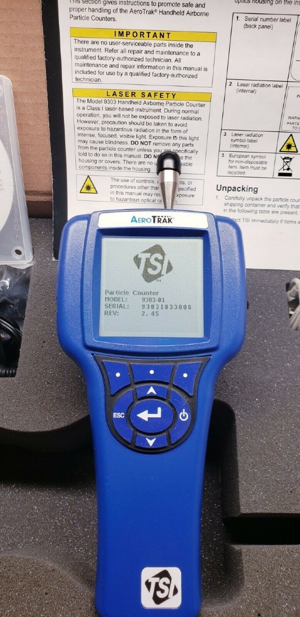 Compteur de particules portable - 6 canaux - Débit de 28,3 à 100 L/min